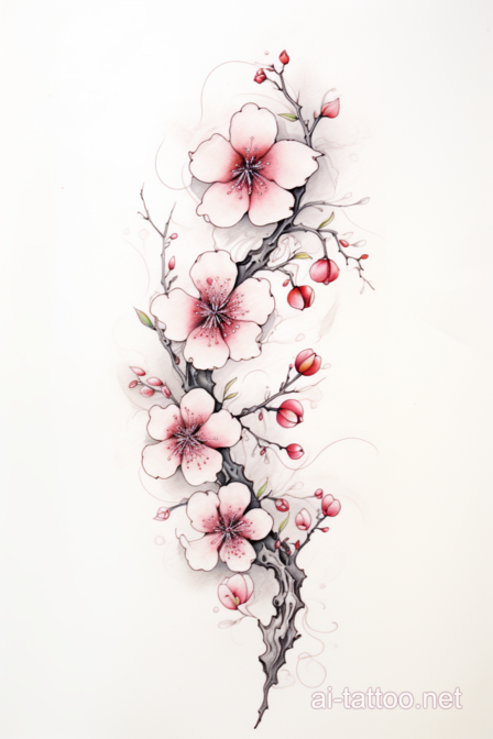  AI Cherry Blossom Tattoo Ideas 10